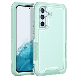 Heavy Duty Shockproof Cell Phone Cases For Samsung Galaxy S24 Ultra S23 Plus FE A15 A14 A24 A54 Armor 3 IN 1 Designer Non-Slip Phone Case Shell