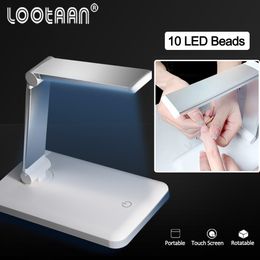 Nageltrockner Lootaan Faltbare Lampe Sun UV-Licht LED für den Desktop für die Maniküre, die alle Gelpoliermittel aushärtet 10 230515