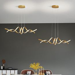 Chandeliers Minimalism Gold/Black Modern Led Chandelier For Living Room Bedroom Study Luces Decoracion Ceiling Lighting