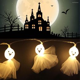 Strings Halloween Decoration Ghost String Fairy Lights Battery Operated Garland Home Party Decors