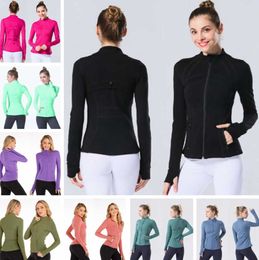 LU-088 2023 Align Yoga Jacket Outfit Women Define Workout Sports Coat Fitness Quick Dry Activewear Lady Top Solid Zip Up Sweatshirt Sportwear New high end 53ess