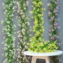 Decorative Flowers Artificial Babysbreath Vine Garland Flower String For Wedding Valentine's Day Home Party Garden Craft Art Plants