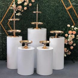Party Decoration Wedding Plinth Cake Stand Stainless Steel Flower Display Stage Yudao598