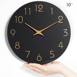 Wall Clocks 10-Inch White Clock - Battery-Operated Silent Non-Ticking Perfect For Home Decor In Bathroom Office Bedroom Or Kitchen