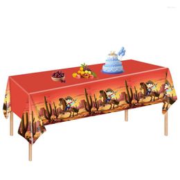 Table Cloth Event Cowboy Party Covers Decorations For Mexican Family Dinner Taco Night Holiday West Themed