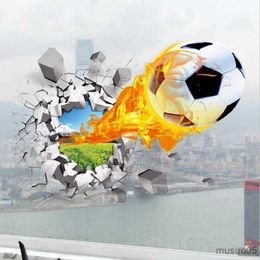 Kids' Toy Stickers Football broken wall stickers for kids room living room sports decoration mural wall stickers home decor decals wallpaper