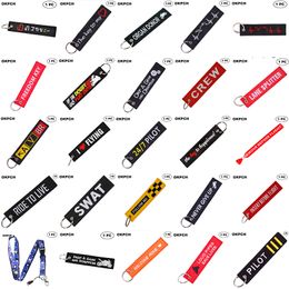1 PC Novelty Keychain Launch Key Chain Bijoux Keychains for Motorcycles and Cars Key Tag New Embroidery Key Fobs