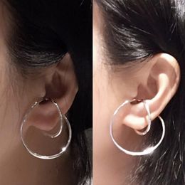 Backs Earrings Europe And North Simple Mobius With Women's Ear Clips Can Wear Without Pierced Ears.