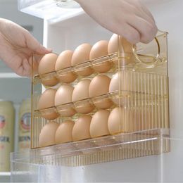 Organisation BounceType Egg Storage Pallet Box Timed Egg Holder For Refrigerator Side Door Egg Storage Container Fresh Tray Kitchen Tools Wh