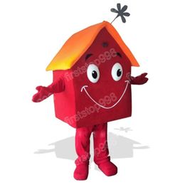 Halloween red house Mascot Costume Performance simulation Cartoon Anime theme character Adults Size Christmas Outdoor Advertising Outfit Suit