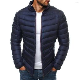 Men's Down ZOGAA 2023 Winter Jacket Men Casual Polyester / Cotton 8 Colors No Bubble Coat Mens Jackets And Coats