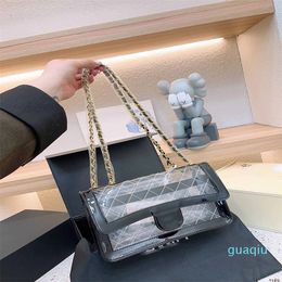 Bag Women's Medieval Transparent Jelly Bag Fashion Versatile Summer Beach Simple and Magnificent 25cm