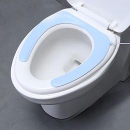 Toilet Seat Covers Waterproof Heating Cushion Pad Warm Cover Washable Bathroom CoverPad With Self-Adhesive