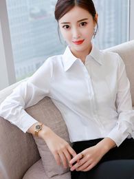 Women's Blouses Korean Slim Fit Fashion Women Shirt White Blouse Spring Summer Office Lady Work Tops Business Shirts Blusas Femininas