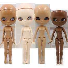 Dolls DBS blyth doll joint body bjd toy without makeup shiny face for cutom DIY anime girls 230512