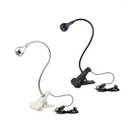 Table Lamps 1W USB LED Reading Clip Desk Lamp For Children's Study Small Press Switch 360° Free Bending Eye Friendly Home Lights