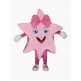 halloween pink star Mascot Costume Cartoon Character Outfits Suit Christmas Carnival Unisex Adults Carnival Birthday Party Dress