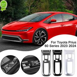 New for Toyota Prius 60 Series 2023 2024 Abs Black Rear Row Seat Centre Water Cup Holder Decoration Frame Cover Interior Accessories