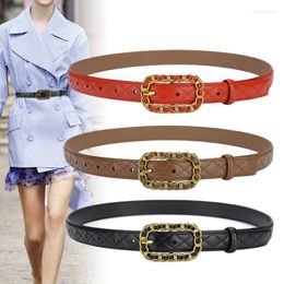 Belts Vintage Belt For Women Skinny Genuine Leather Waist Jeans Suit Dress Girdle Waistband Lady's Clothing Accessories 41.33"