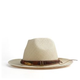 Stingy Brim Hats 2023 Sun Hat Women Men Straw With Wide Panama For Summer Beach Sunbonnet Fashion Band Size 58CM