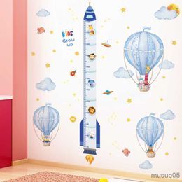 Kids' Toy Stickers Hot Air Balloons Wall Stickers DIY Cartoon Rocket Wall Decals for Kids Rooms Baby Bedroom Nursery Decoration