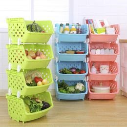 Organization New Hot Durable Stackable Singledeck Hollow Fruit Vegetable Storage Box Colanders Strainer Kitchen Organizer Basket Shelf Racks