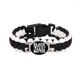 Charm Bracelets Support The Black All Lives Matter I Can't Breathe Not One More Paracord Mens For Women Drop