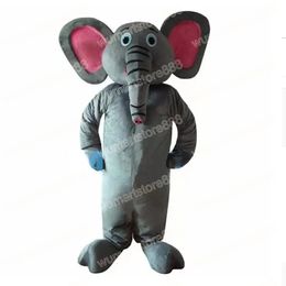 Halloween Grey Elephant Mascot Costume Carnival Unisex Adults Outfit Adults Size Xmas Birthday Party Outdoor Dress Up Costume Props