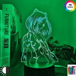 Night Lights 3D Led Light Alita Battle Angel Figure For Bedroom Decorative Kids Room Table Lamp Manga Gunnm Birthday Gift