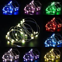 Strings 10pcs Fairy Lights LED Copper Wire Light String Outdoor Garland Wedding For Christmas Indoor Birthday Party Decoration