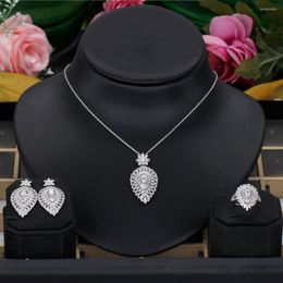 Necklace Earrings Set Bride Talk Clearance Sale European And American Fashion Jewellery High QualityCubic Zirconia Necklaces Ring