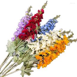 Decorative Flowers 10pcs Faux Larkspur Flower Branch Silk 2 Stems/piece Delphinium Jacks Hyacinth For Wedding Home Floral Decoration