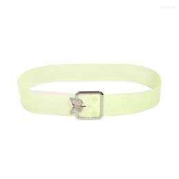 Belts 1Pc Fluorescent Color Women Belt Plastic Waist Butterfly Shape Pin Buckle For Waistband Girls Gift