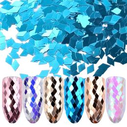 Nail Art Decorations 6 Boxes Mirror Effect Sequins Ultra-thin Mermaid Rhombus Flakes Slice Mixed Glitter Powders 3D Sparkling Decor