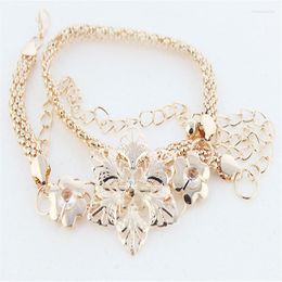 Belts Women Designer Flowers Gold Waist Chain Belt Woman Dress Metal Golden Sun Fashion Ladies