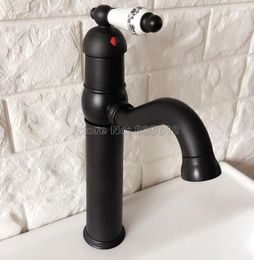 Kitchen Faucets Black Oil Rubbed Bronze Swivel Spout Sink Faucet Mixer Wash Basin Taps Single Hole Deck Mounted Wnf366