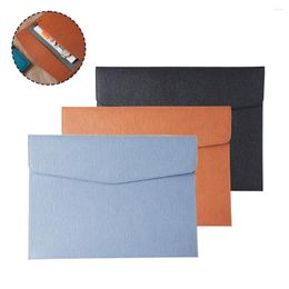 Storage Bags Waterproof Leather A4 Business Briefcase File Folder Document Paper Organiser Bag School Office Stationery