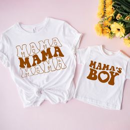 Family Matching Outfits Boy Mama Mamas Print Tshirt Mommy Shirts Toddler Tshirts Clothes Travel Gifts Tee 230512