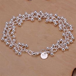 gift 925 silver Light Grape bracelet DFMCH017 Brand new fashion 925 sterling silver plated Chain link bracelets high281w