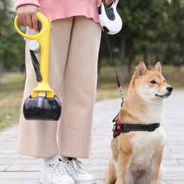 Carrier Pet Dog Pooper Scooper Long Handle Poop Clamp Jaw Trash Bag Shovel Pick Up Animal Waste Picker Outdoor Cleaning Tools