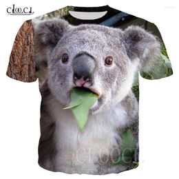 Men's T Shirts Cute Funny Koala T-shirt Wild Animal Bear 3D Print Summer Fashion Women Men Short Sleeve Tee Shirt Sweatshirt Top