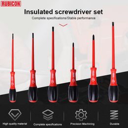 Schroevendraaier 6pcs1000V Insulated Screwdrivers Set VDE Magnetic Slotted Phillips Bits Screwdriver Kit Household Electrician Repair Hand Tools