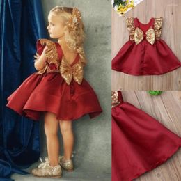 Girl Dresses CitgeeSummer Christmas Toddler Kids Baby Sequins Bowknot Dress Wedding Party Princess Clothes