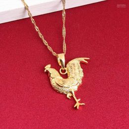 Pendant Necklaces Fashion Women Jewellery Gold Colour Animal Chicken Necklace JewelryPendant Morr22