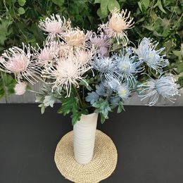 Decorative Flowers Artificial Plants Sudan Needle Cushion Crab Claw Chrysanthemum Home Garden Decorate