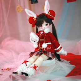 Dolls DBS 14 BJD Dream Fairy Rabbit suit skirt ANIME TOY Figure Carton Mechanical Joint Body Collection Including Clothes Shoes 40cm 230512