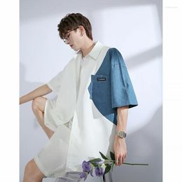 Men's Jackets 2023 Summer Fashion Men Short-sleeved Long-sleeved Shirt Korean Version Loose Comfortable Casual Boutique Clothing