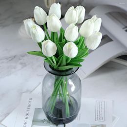 Decorative Flowers Tulip Simulation Fake Nordic Style Wedding Decoration Pography Props Artificial Holiday Fall Decor