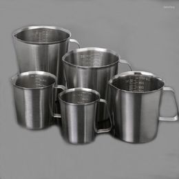 Large Mouth Stainless Steel Measuring Cup With Handle Graduated Beaker Laboratory Equipment Or Kitchen Tools