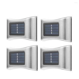 Wall Lamp 6 LED Solar Outdoor Garden Lights External Sconce For Terrace Balcony Fence Street Decorative(Warm White)